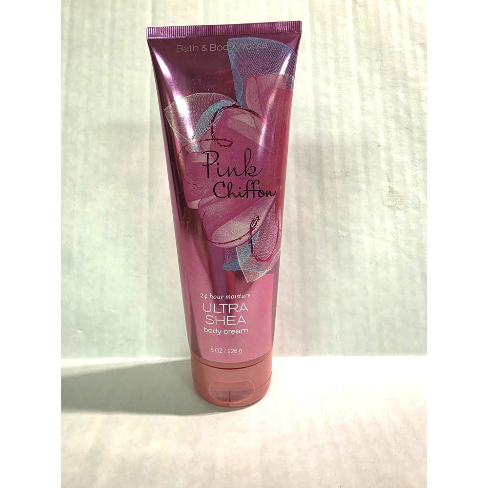 Bath & Body Works Pink Chiffon 24 Hour Moisture Ultra Shea Body Cream 8 oz NEW